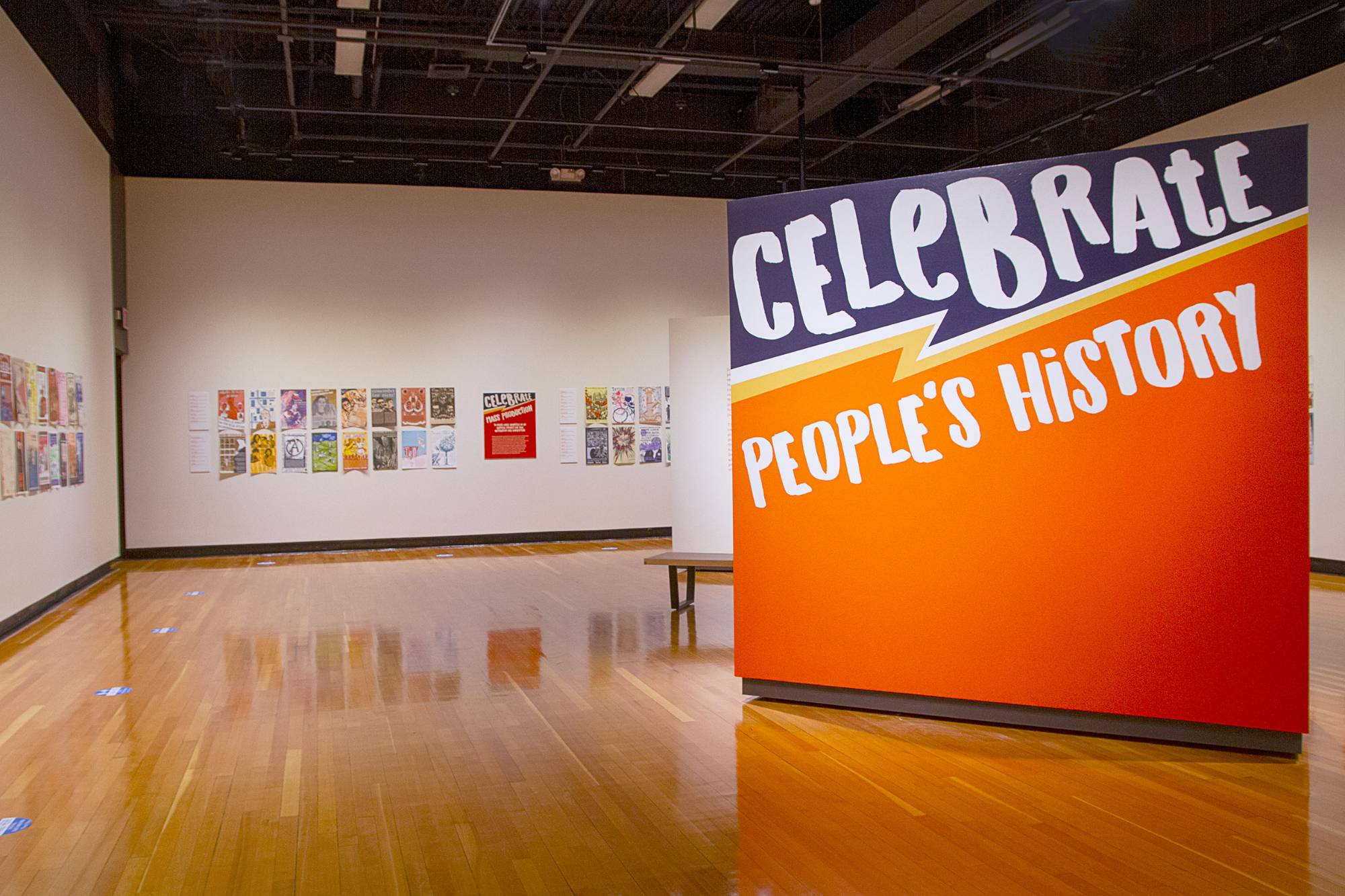 GVSU Art Gallery with the exhibition 'Celebrate People's History' on display